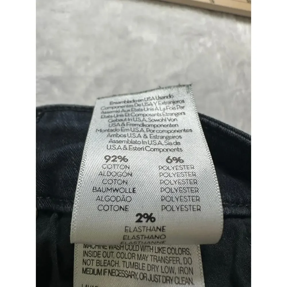 Mother The Looker Ankle Fray Skinny‎ Jeans In Blackbird Size 25/0 GUC